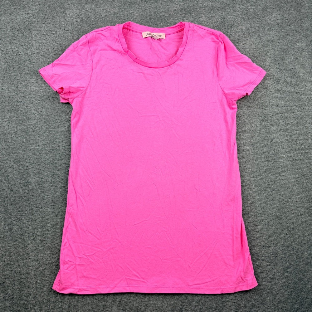 Juicy Couture‎ Womens Hot Pink Short Sleeve Crew Neck T-Shirt Size Medium USA